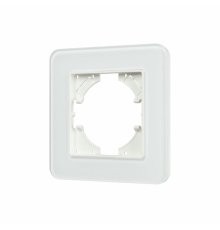 Рамка стеклянная на 1 пост Arlight FRM-OMALI-GS-1-WH 049648
