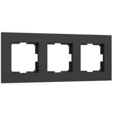 Рамка на 3 поста Werkel Slab черный матовый W0032908 4690389193422 a062801