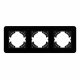 Рамка на 3 поста стеклянная Arlight FRM-OMALI-GS-3-BK 049697