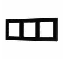 Рамка трехместная Arlight FRM-GLARE-GS-3-BK 043800