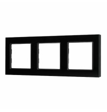 Рамка трехместная Arlight FRM-GLARE-GS-3-BK 043800