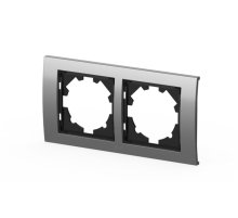 Рамка двухместная ELBI Zena Platin 500-073600-226