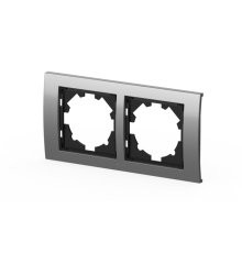 Рамка двухместная ELBI Zena Platin 500-073600-226