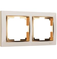 Рамка на 2 поста Werkel Snabb слоновая кость/золото W0021932 4690389160776