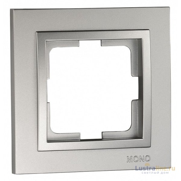 Рамка на 1 пост Mono Electric Despina серебро 102-210000-160