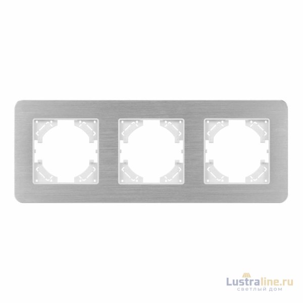 Рамка на 3 поста алюминиевая Arlight FRM-AKIRY-AL-3-SR 049728