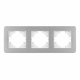 Рамка на 3 поста алюминиевая Arlight FRM-AKIRY-AL-3-SR 049728