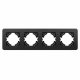 Рамка на 4 поста алюминиевая Arlight FRM-AKIRY-SFAL-4-BK 049744