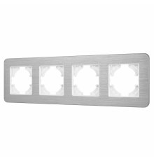 Рамка на 4 поста алюминиевая Arlight FRM-AKIRY-AL-4-SR 049731