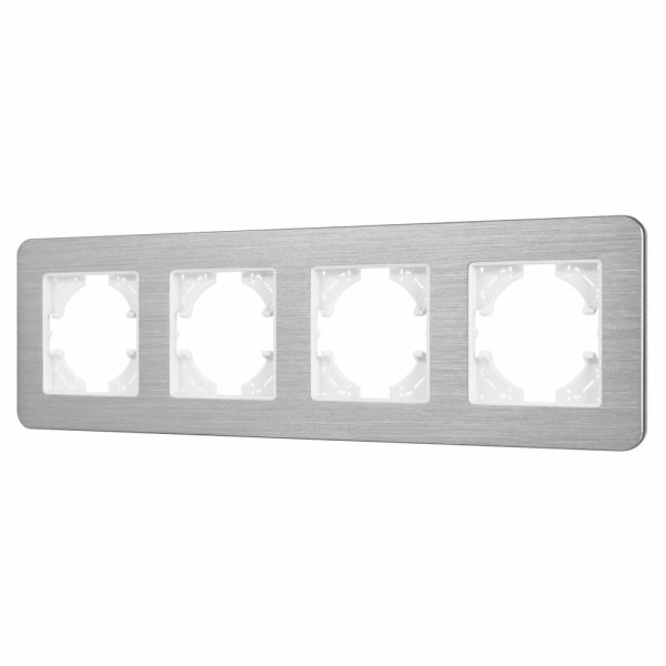 Рамка на 4 поста алюминиевая Arlight FRM-AKIRY-AL-4-SR 049731
