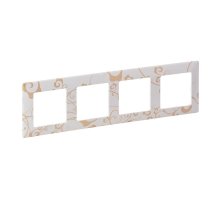 Рамка 4-постовая Legrand Valena Life Ампир белый 754104