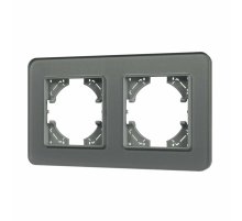 Рамка на 2 поста стеклянная Arlight FRM-OMALI-GS-2-GR 049694