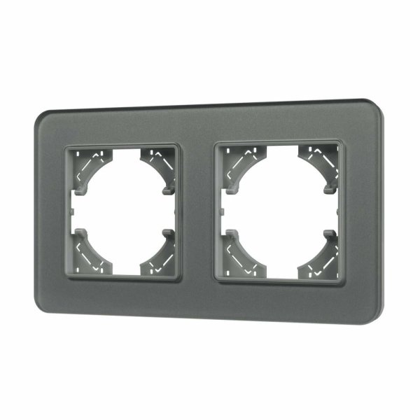 Рамка на 2 поста стеклянная Arlight FRM-OMALI-GS-2-GR 049694