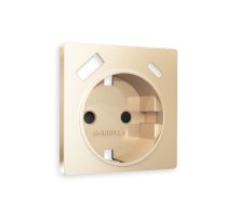 Лицевая панель для розетки с/з со шторками 2USB A+C Ambrella Volt Alfa AP6100