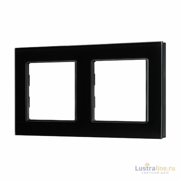 Рамка двухместная Arlight FRM-GLARE-GS-2-BK 043797
