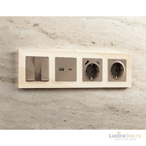 Рамка двухместная Ambrella Volt Platos AF330302