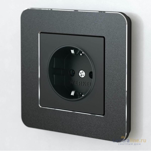 Рамка на 1 пост Werkel Platinum черный алюминий 4690389184420 W0012608