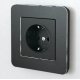 Рамка на 1 пост Werkel Platinum черный алюминий 4690389184420 W0012608