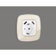 Лицевая панель для розетки с/з со шторками 2USB A+A Ambrella Volt Omega OP1090