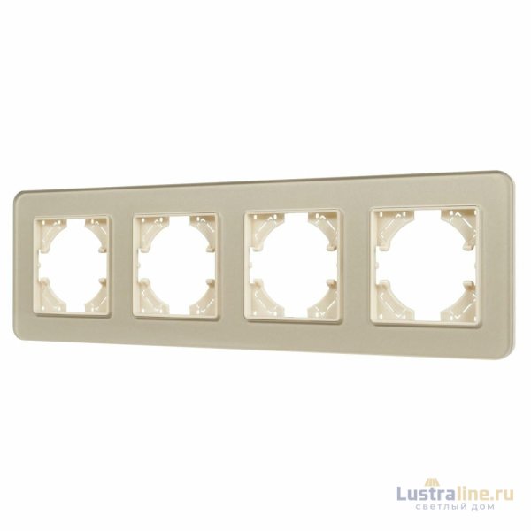 Рамка на 4 поста стеклянная Arlight FRM-OMALI-SFGS-4-GD 049719