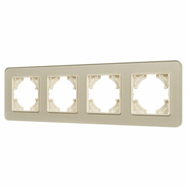 Рамка на 4 поста стеклянная Arlight FRM-OMALI-SFGS-4-GD 049719
