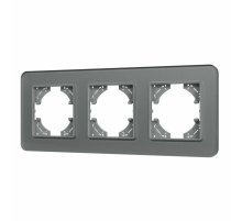 Рамка на 3 поста стеклянная Arlight FRM-OMALI-SFGS-3-GR 049714