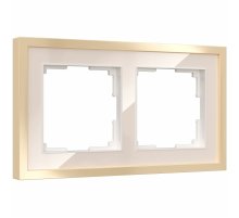 Рамка на 2 поста Werkel Baguette айвори-латунь 4690389185748 W0022851 a060235