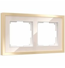 Рамка на 2 поста Werkel Baguette айвори-латунь 4690389185748 W0022851 a060235