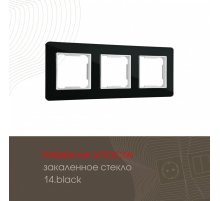 Рамка трехместная Arte Milano 503.14-3.black