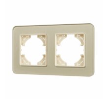 Рамка на 2 поста стеклянная Arlight FRM-OMALI-SFGS-2-GD 049711