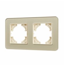 Рамка на 2 поста стеклянная Arlight FRM-OMALI-SFGS-2-GD 049711