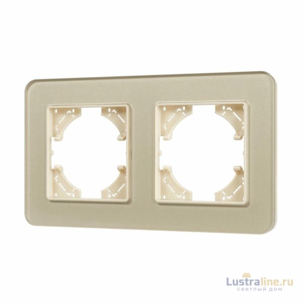 Рамка на 2 поста стеклянная Arlight FRM-OMALI-SFGS-2-GD 049711