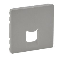 Лицевая панель Legrand Valena Life розетки телефонной RJ-11/Ethernet RJ-45 алюминий 755412