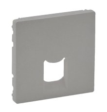 Лицевая панель Legrand Valena Life розетки телефонной RJ-11/Ethernet RJ-45 алюминий 755412