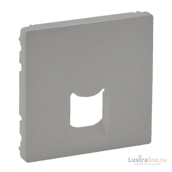 Лицевая панель Legrand Valena Life розетки телефонной RJ-11/Ethernet RJ-45 алюминий 755412
