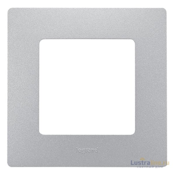 Рамка 1-постовая Legrand Etika алюминий 672551