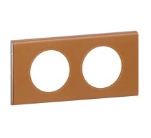 Рамка 2-постовая Legrand Celiane кожа карамель 069422