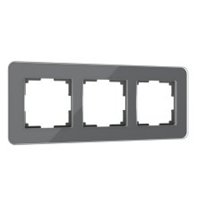 Рамка из стекла на 3 поста Werkel Elite графит 4690389180774 W0032440
