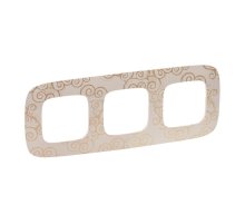 Рамка 3-постовая Legrand Valena Allure Нарцисс золото 754353