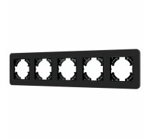 Рамка на 5 постов стеклянная Arlight FRM-OMALI-SFGS-5-BK 049721