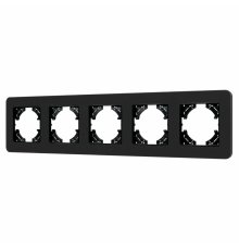 Рамка на 5 постов стеклянная Arlight FRM-OMALI-SFGS-5-BK 049721
