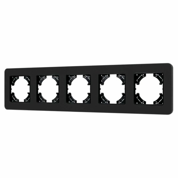 Рамка на 5 постов стеклянная Arlight FRM-OMALI-SFGS-5-BK 049721
