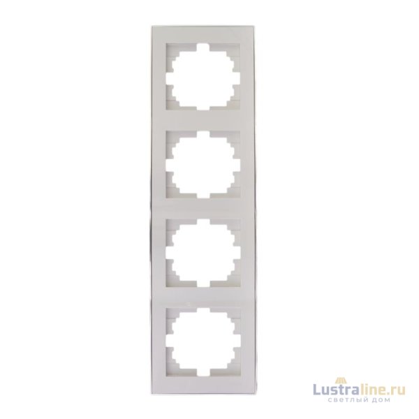 Рамка 4-местная вертикальная Lezard Rain 703-0225-154