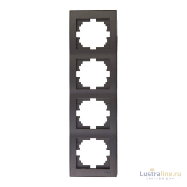 Рамка 4-местная вертикальная Lezard Rain 703-4141-154