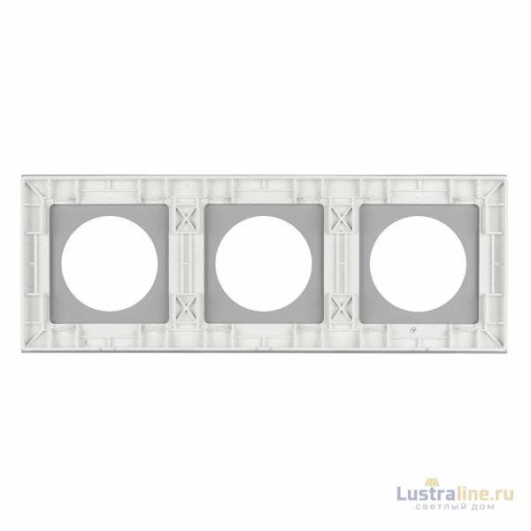 Рамка стеклянная на 3 поста Arlight FRM-GLARE-GC-3-WH 043838