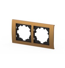 Рамка двухместная ELBI Zena Platin 500-073500-226
