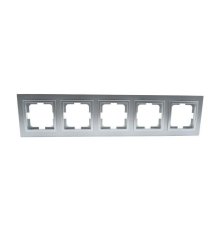 Рамка на 5 постов Mono Electric Despina серебро 102-210000-164