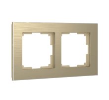 Рамка Werkel Aluminium на 2 поста шампань алюминий W0021711 4690389158148