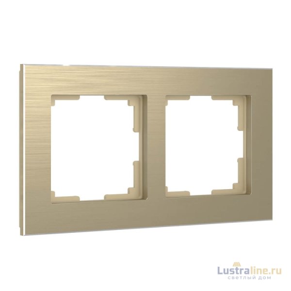 Рамка Werkel Aluminium на 2 поста шампань алюминий W0021711 4690389158148