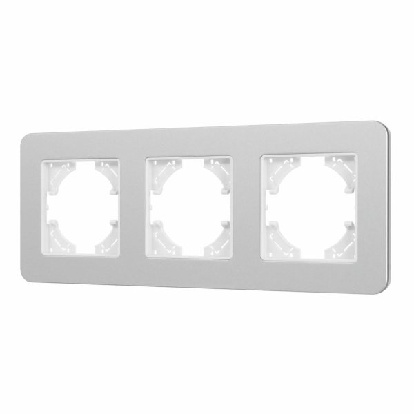Рамка на 3 поста алюминиевая Arlight FRM-AKIRY-SFAL-3-SR 049740